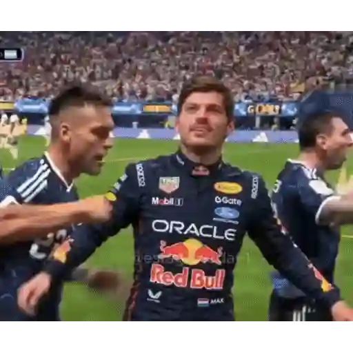 Figurinha: Max Verstappen comemorando