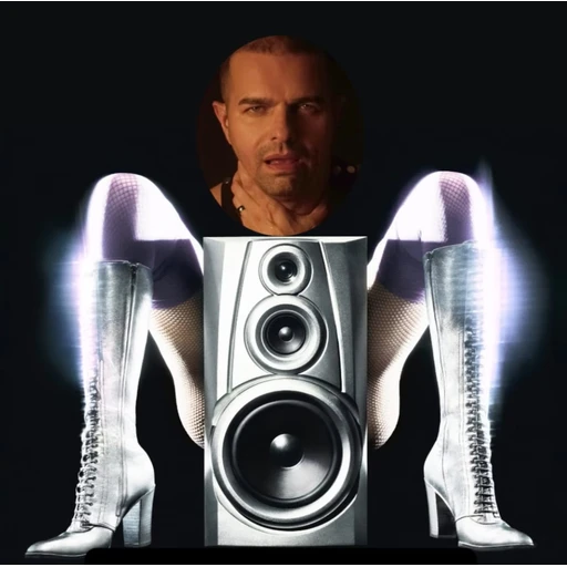 Sticker: Man with speaker and boots