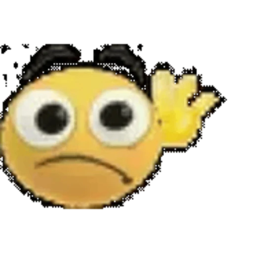 Figurinha: Emoji triste acenando