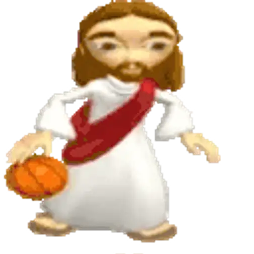 Figurinha: Jesus jogando bola