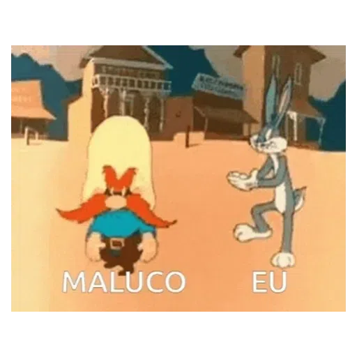 Sticker: Bugs Bunny y Sam Bigotes