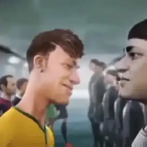Figurinha: Neymar encarando