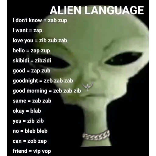 Sticker: Lenguaje alienígena