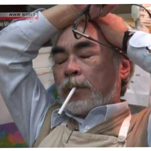 Sticker: Stressed Hayao Miyazaki
