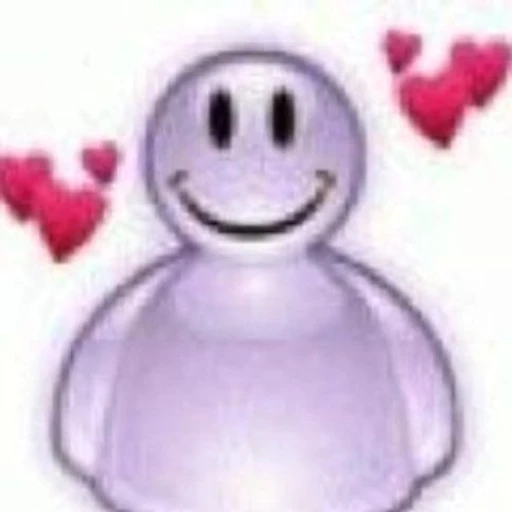Figurinha: Emoji carinha com corações