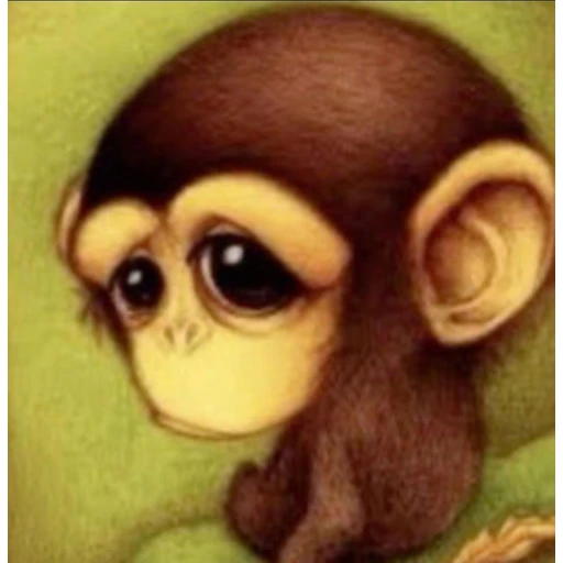 Figurinha: Macaco triste