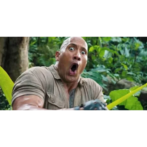 Figurinha: Dwayne Johnson Assustado