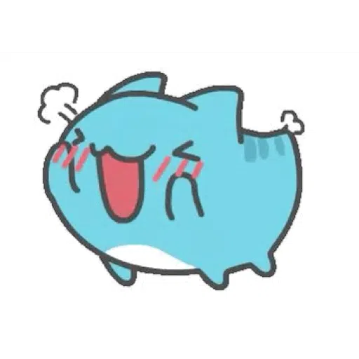 Figurinha: Gatinho Azul Animado