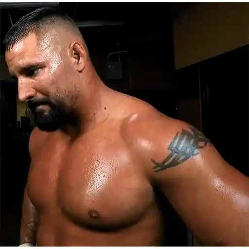 Sticker: Sweaty wrestler