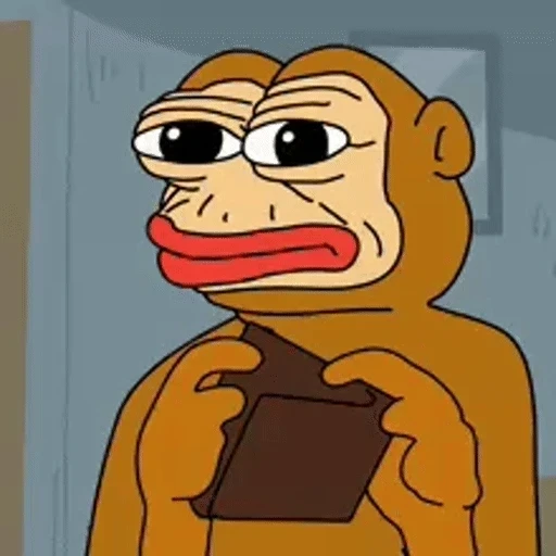 Sticker: Pepe mono con billetera vacía