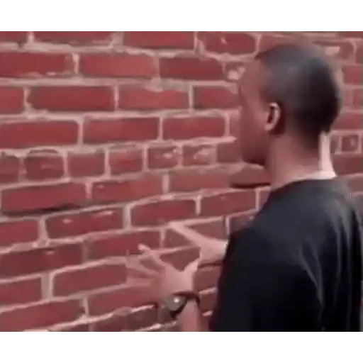 Figurinha: Conversando com a parede