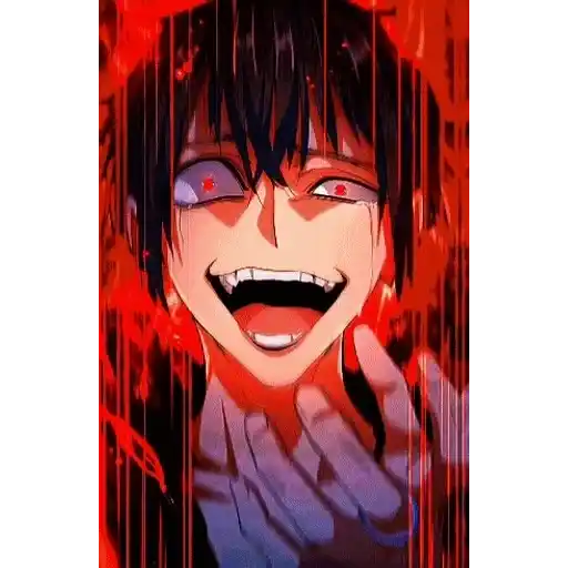 Figurinha: Anime insano rindo