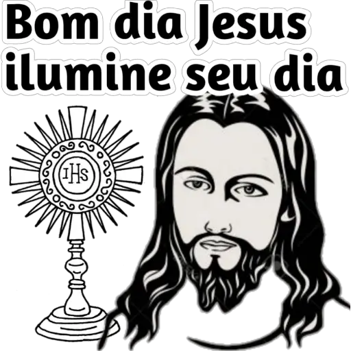 Figurinha: Bom dia Jesus