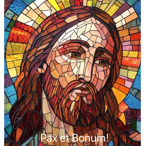 Sticker: Jesús en vitral
