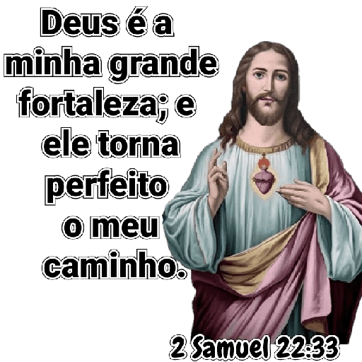 Figurinha: Deus é a minha grande fortaleza
