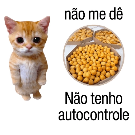 Figurinha: Não me dê, não tenho autocontrole