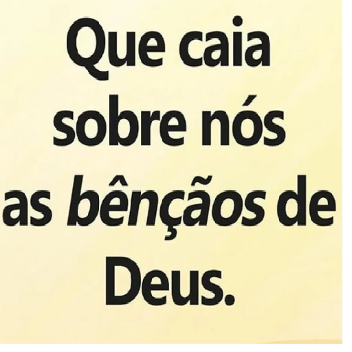 Figurinha: Que caia sobre nós as bênçãos de Deus