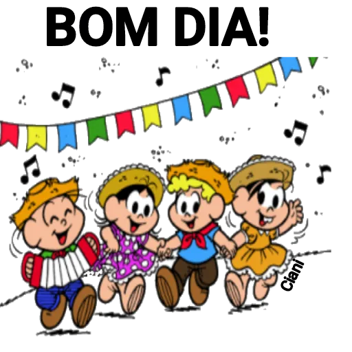 Figurinha: Turma da Mônica em Festa Junina