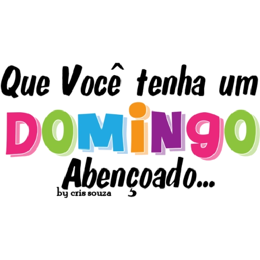 Figurinha: Tenha um Domingo Abençoado