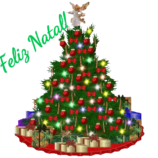 Figurinha: Árvore de Natal Brilhante e Animada