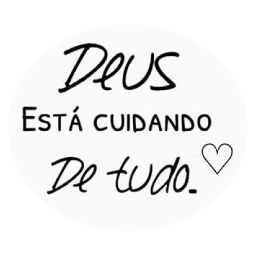 Figurinha: Deus está cuidando de tudo
