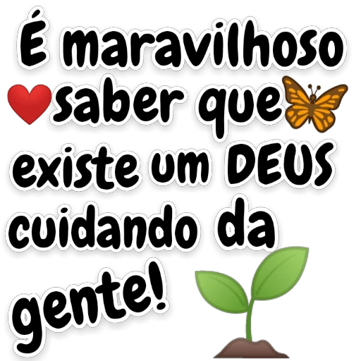 Figurinha: Deus cuidando da gente