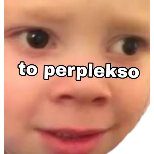 Figurinha: Criança perplexa
