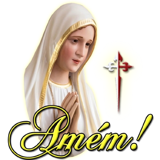 Figurinha: Virgem Maria rezando