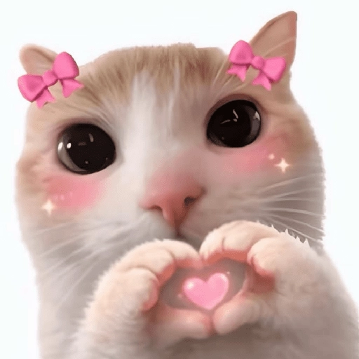 Figurinha: Gatinho fazendo coração