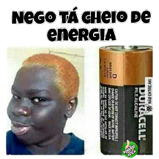 Figurinha: Nego tá cheio de energia