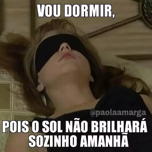 Figurinha: Vou dormir