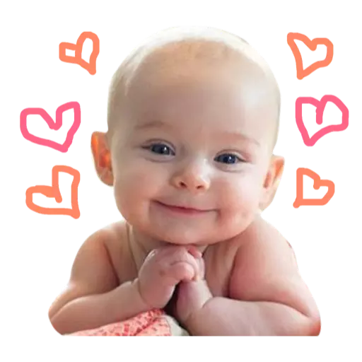 Figurinha: Bebê Fofo Com Corações