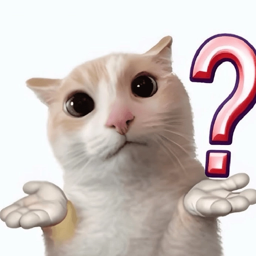 Figurinha: Gato confuso