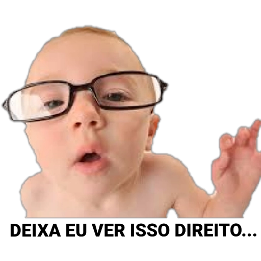 Figurinha: Bebê de óculos