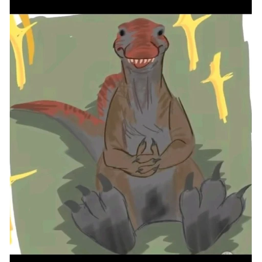 Figurinha: Dinossauro Sorridente