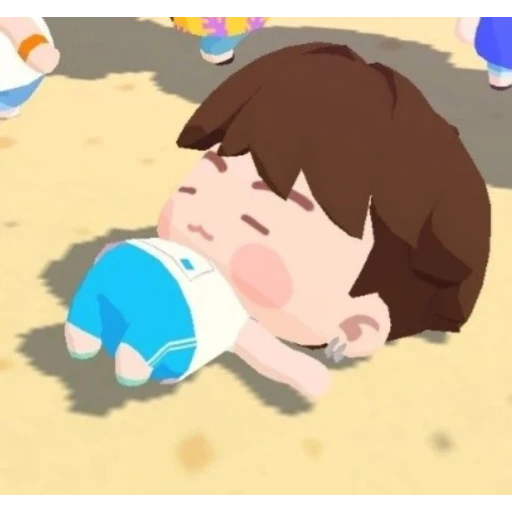 Figurinha: Personagem fofo deitado