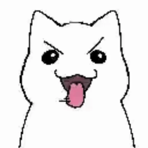 Sticker: Cat licking tongue mischievously