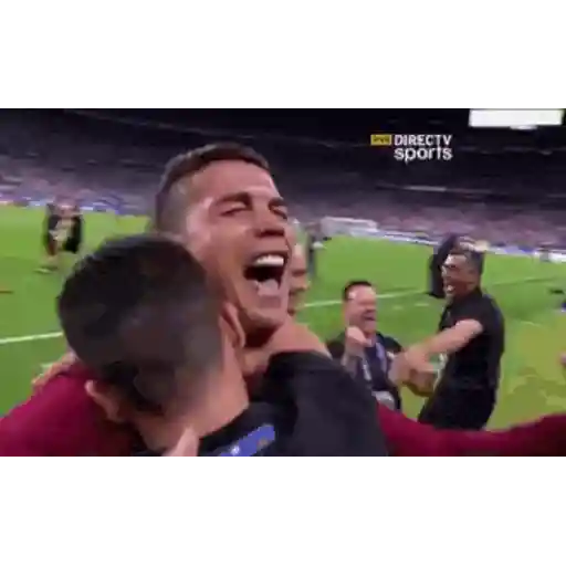 Sticker: Ronaldo celebra con sapo