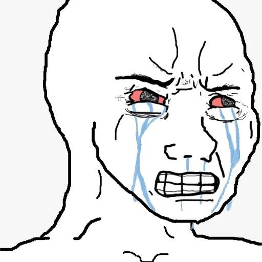 Figurinha: Chorando de raiva