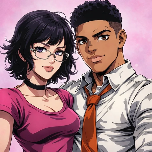 Figurinha: Casal anime fofo