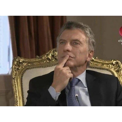 Sticker: Thoughtful Mauricio Macri