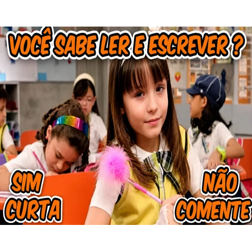 Figurinha: Você sabe ler e escrever?