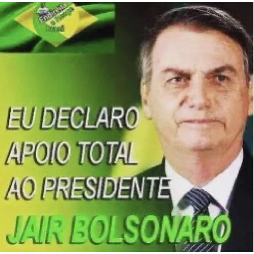 Figurinha: Apoio a Jair Bolsonaro