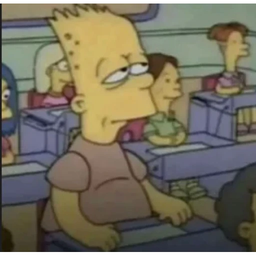 Figurinha: Bart Simpson entediado