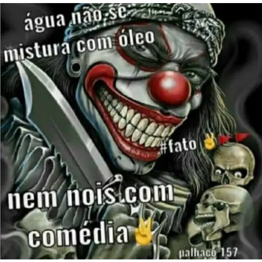 Figurinha: Água não se mistura com óleo