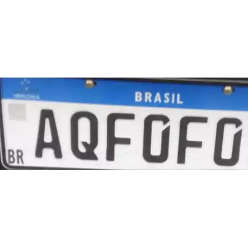 Figurinha: Placa de carro AQFOFO