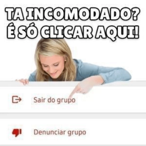 Figurinha: Ta incomodado? É só clicar aqui!