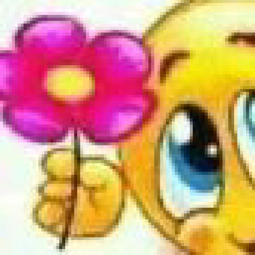Figurinha: Emoji com flor