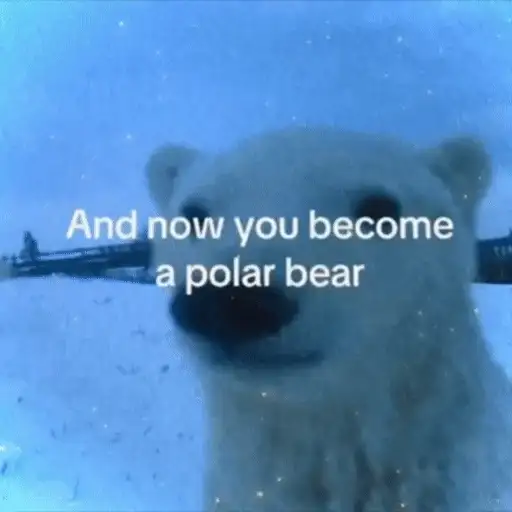 Figurinha: Você é um urso polar