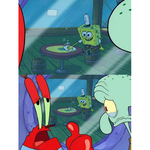 Sticker: Bob Esponja, Calamardo y Sr. Cangrejo